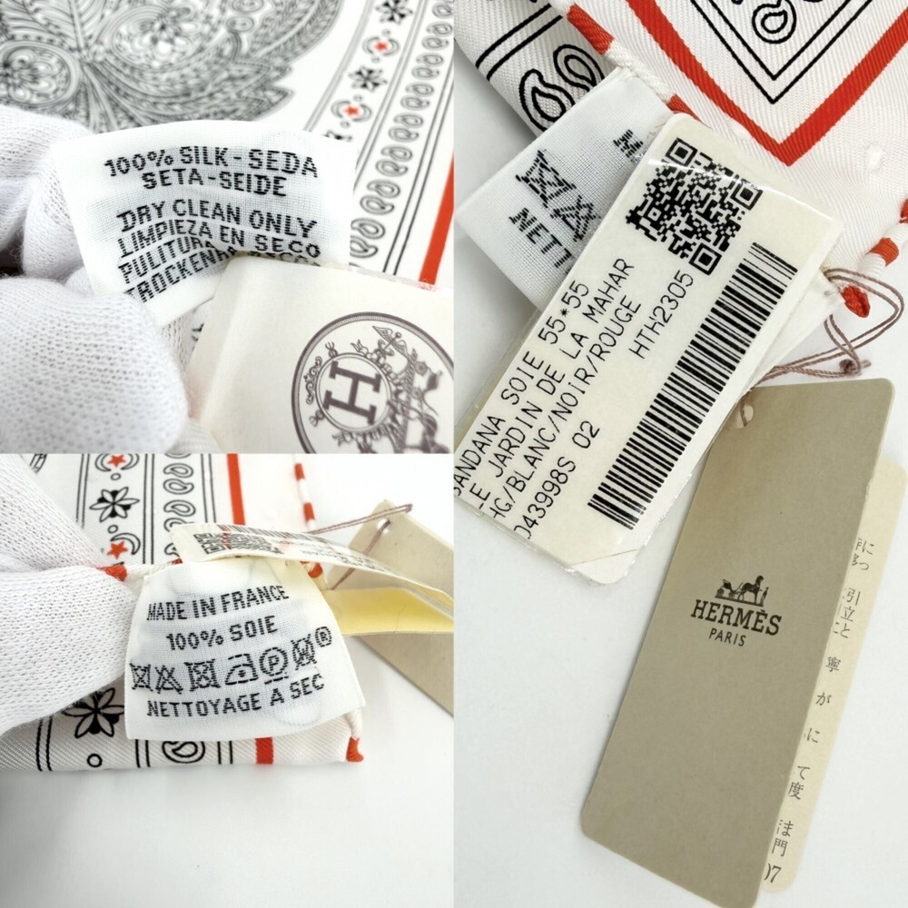 HERMES Authentic Black Silk Scarf - Picture 3 of 6